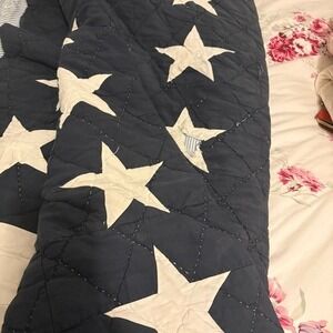 Tommy Hilfiger Twin Size American Flag themed comforter Vtg late 90s/00s READ